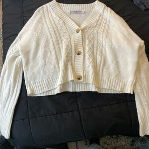 Cozy White Cable Knit Sweater